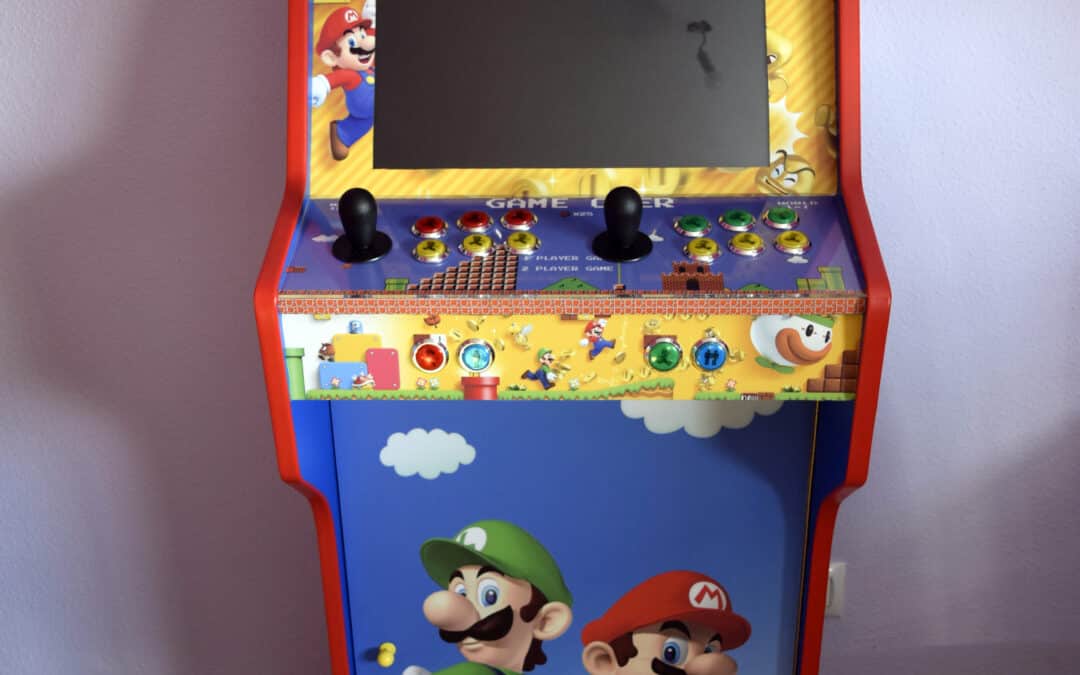 Bartop + Socle avec un design personnalisé de Mario Bros