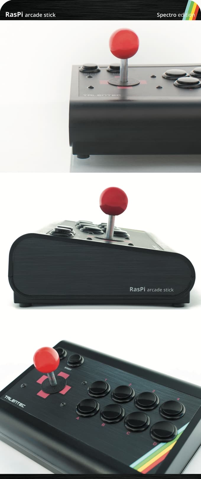 RasPi arcade stick  El mando arcade personalizable e inteligente