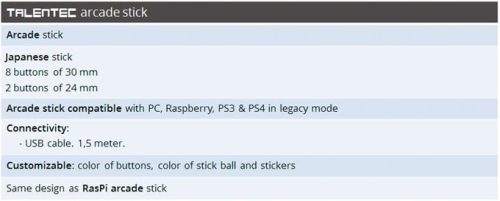 , RasPi arcade stick | The customizable smart arcade stick, Talentec