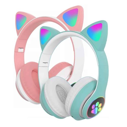 900102004 1 Auriculares inalambricos plegables con orejas de gato LED STN 28. varios colores